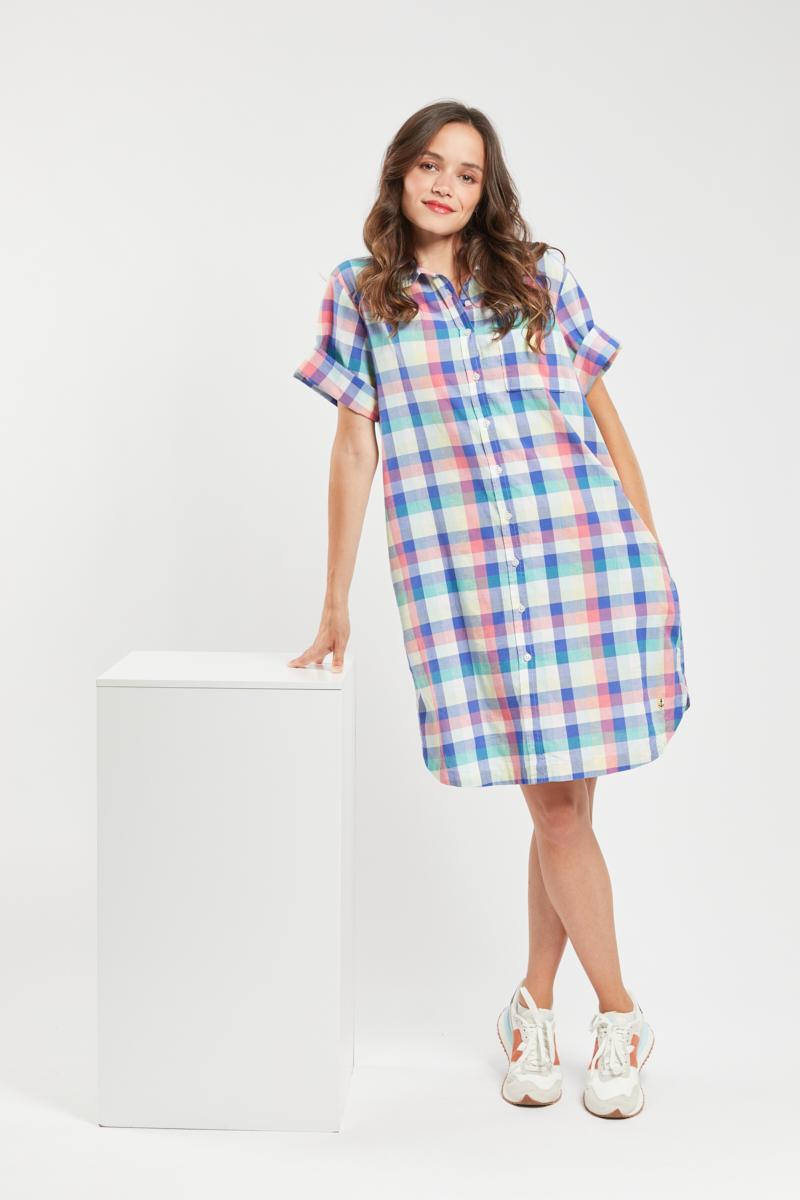 Kariertes Kleid – Baumwolle