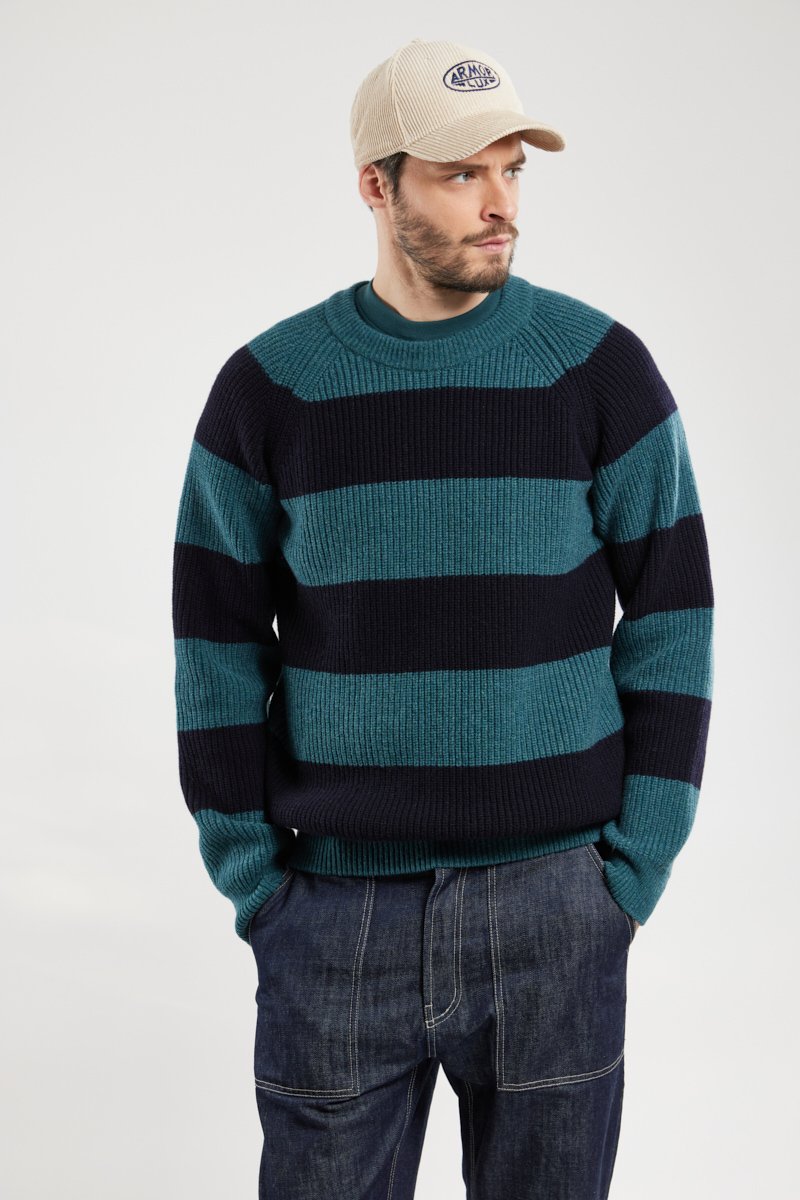 Gestreifter Pullover - lambswool