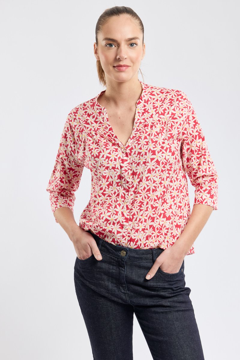 Bluse mit Blumenmuster – Baumwolle