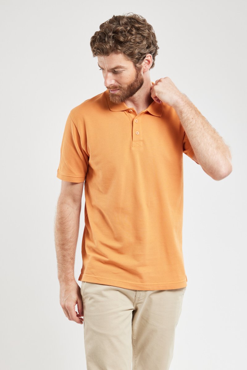 Poloshirt mit kurzen Ärmeln – Pikee-Material