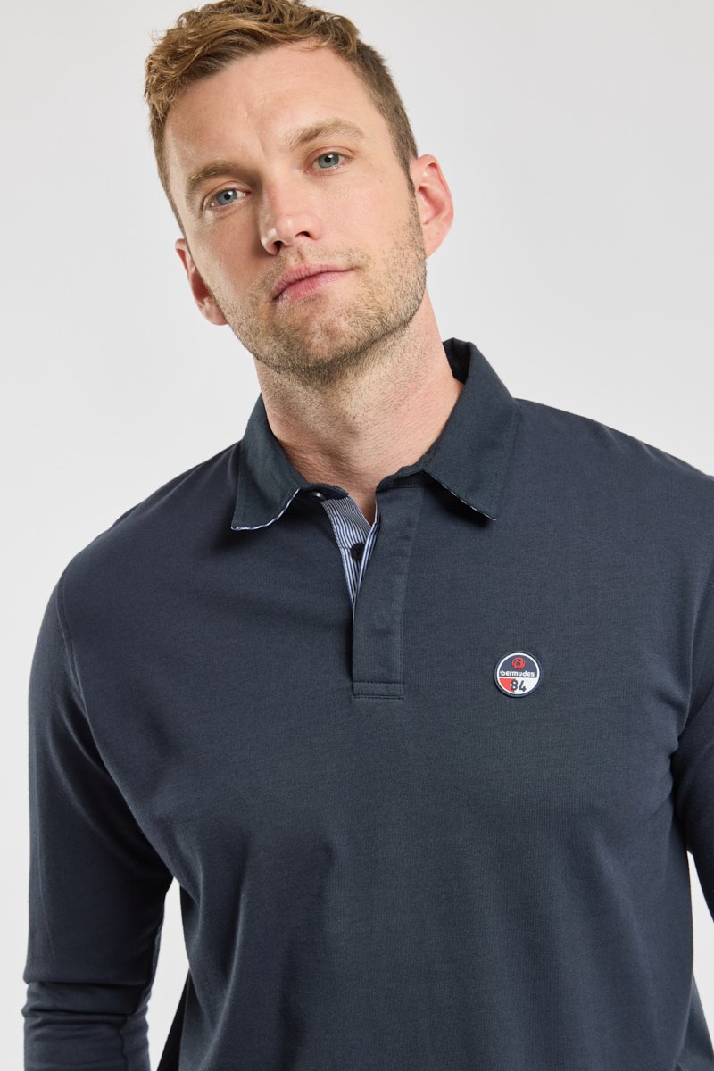 GESTEL Langarm-Poloshirt