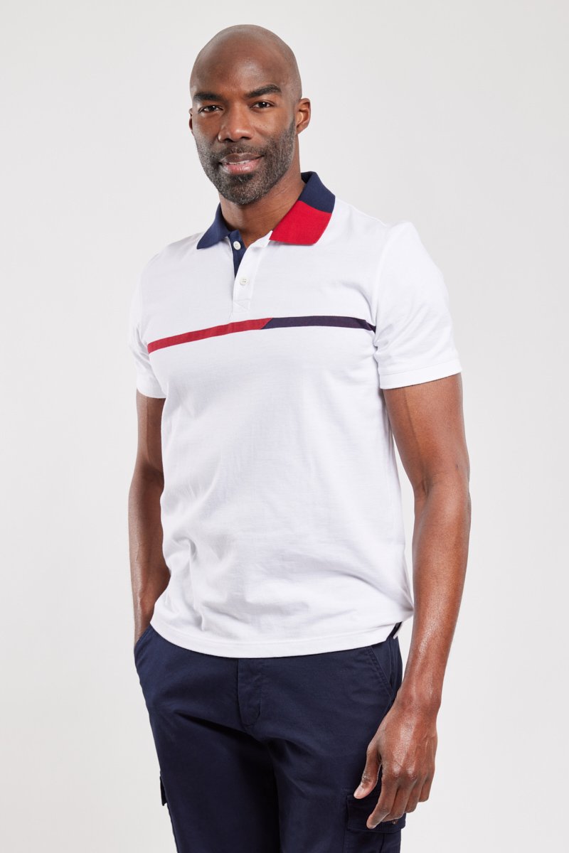 Poloshirt mit zweifarbigen Details – Baumwolle