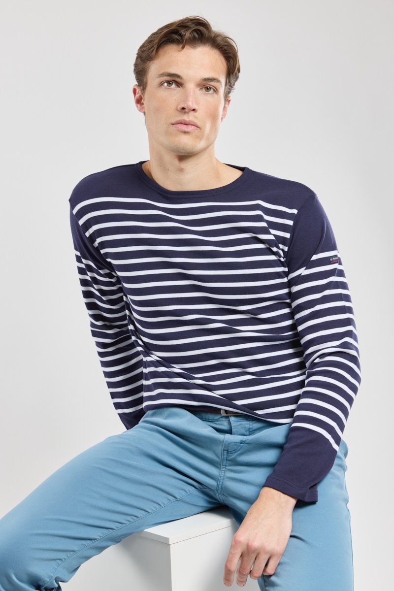 Shirt im Marine-Stil „Amiral“ - aus dicker Baumwolle