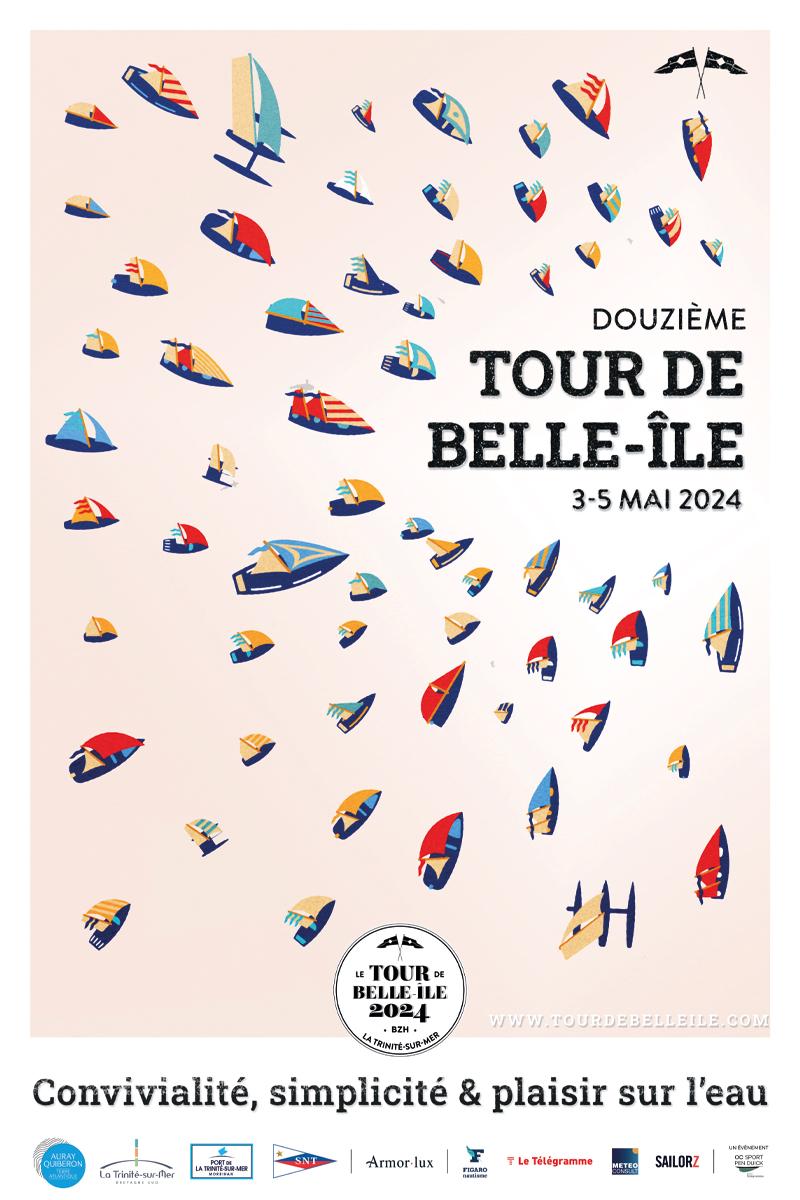 Poster Tour de Belle-Ile - flach verpackt