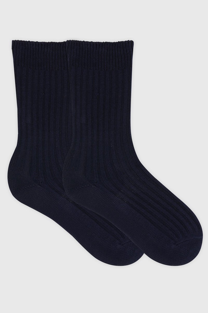 Gerippte Socken – Baumwolle