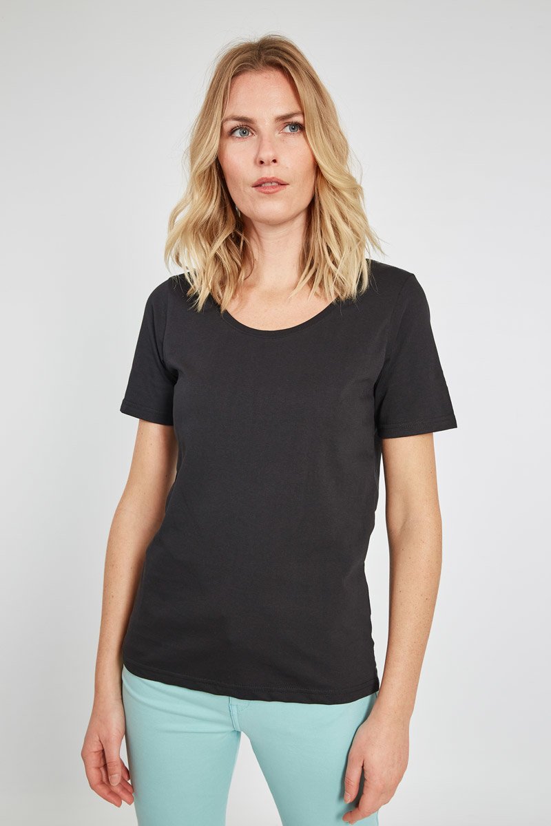 schlichtes T-Shirt - aus Baumwolle