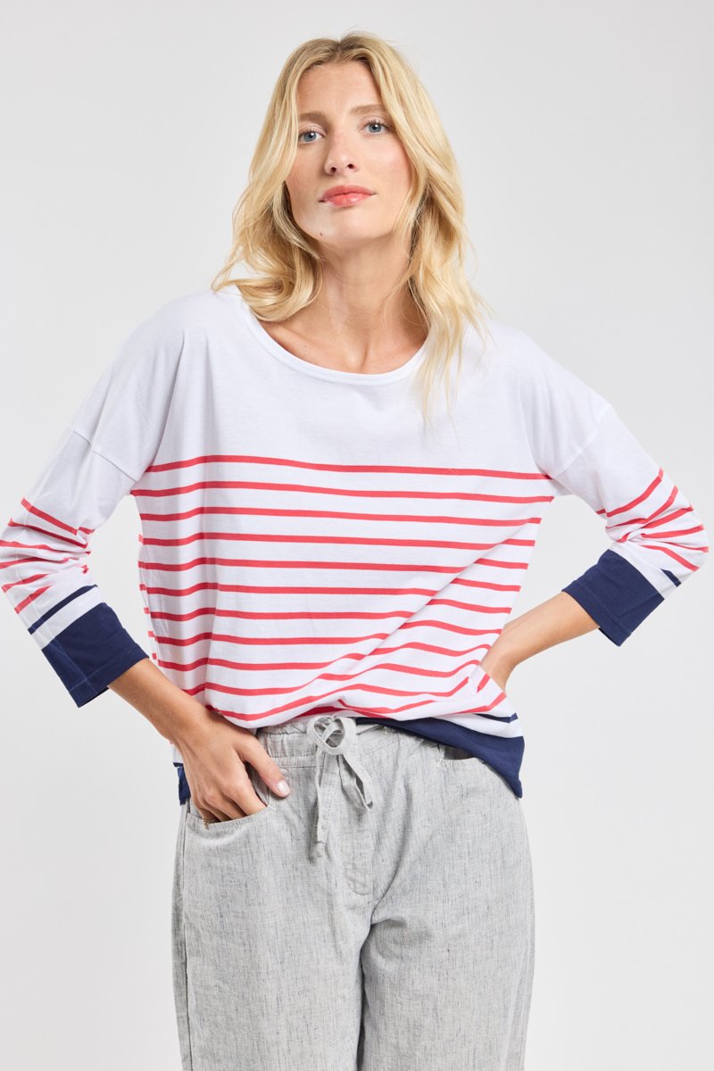 Oversized Matrosenshirt – leichte Baumwolle