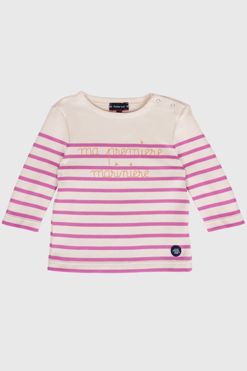 Baby-Matrosenshirt „Ma 1ere mariniere“ – dicke Baumwolle