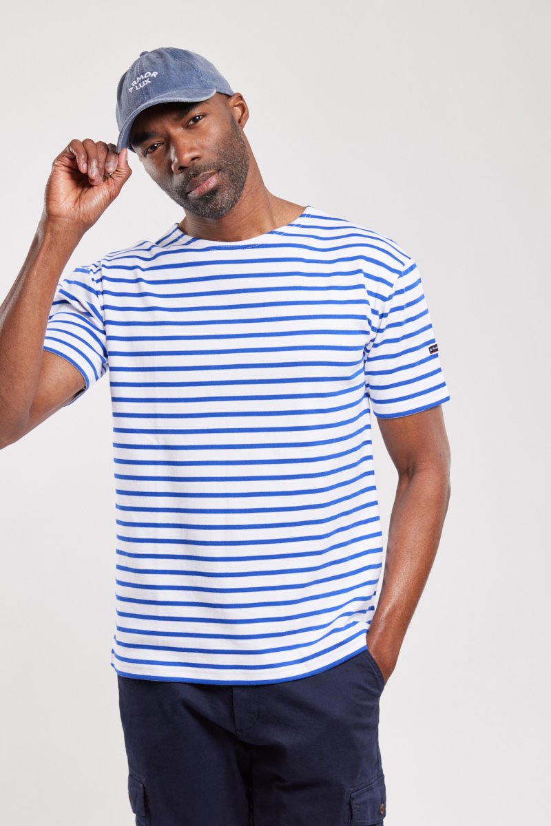 Shirt mit kurzen Ärmeln im Marine-Stil „Doelan  - aus dicker Baumwolle