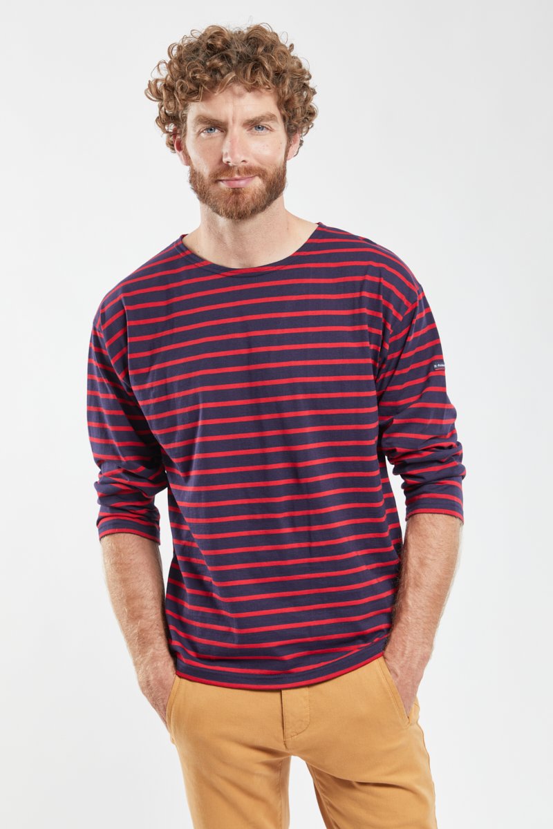 Shirt im Marine-Stil „Beg Meil“ - aus leichter Baumwolle