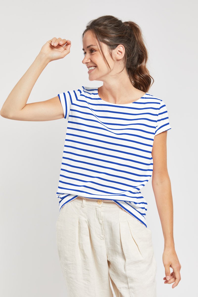 Shirt im Marine-Stil - aus leichter Baumwolle