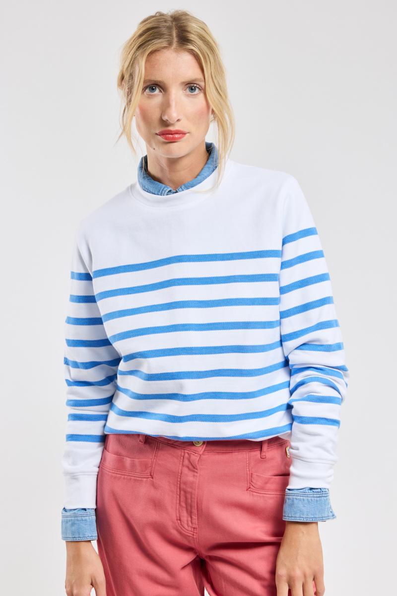 Gestreiftes Sweatshirt – dicke Baumwolle