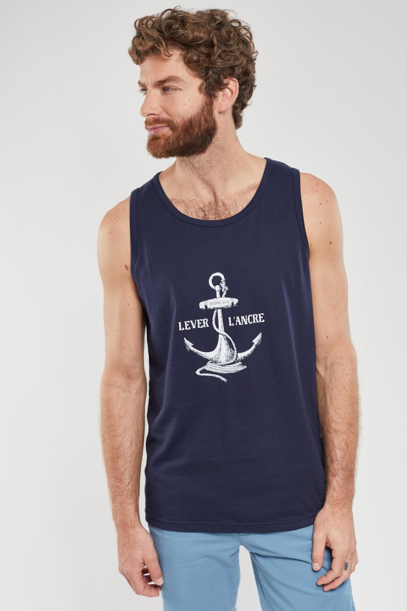 Tanktop „Anker“ – leichte Baumwolle