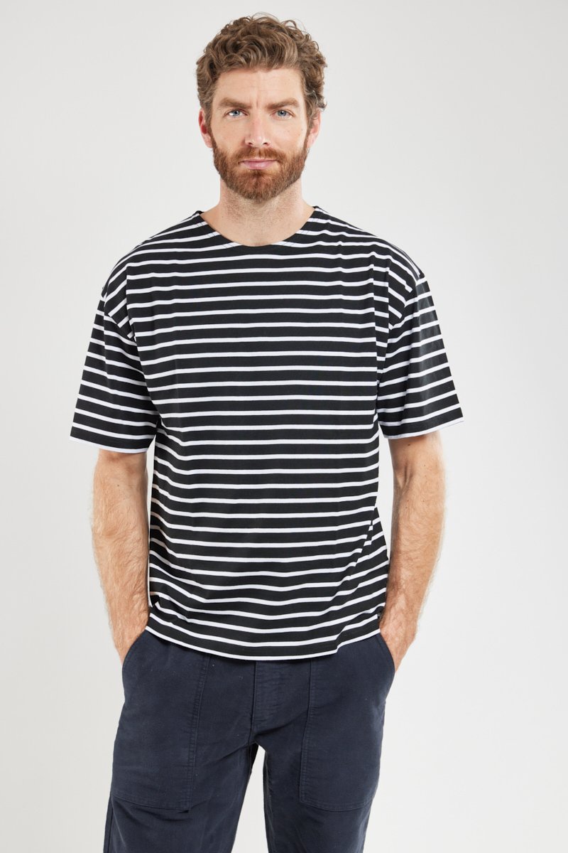Matrosenshirt mit kurzen Ärmeln – leichte Baumwolle