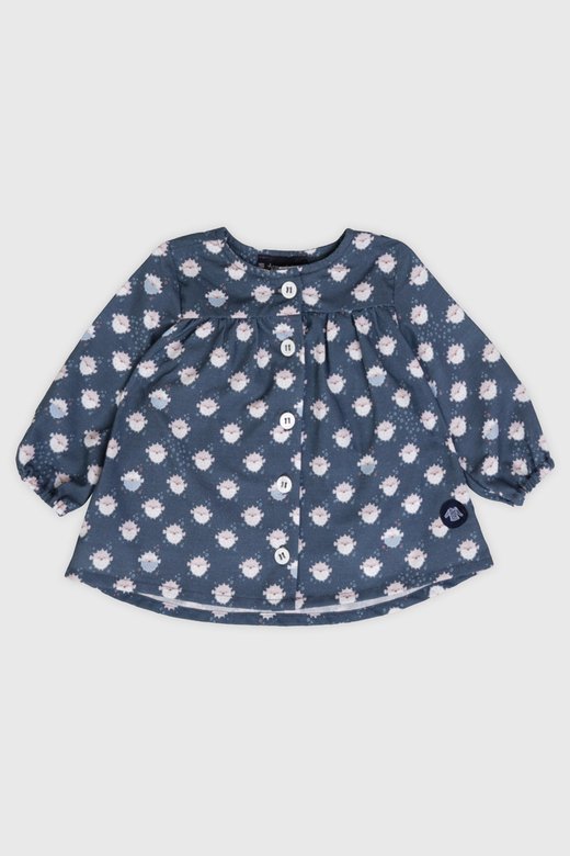 Bedruckte Bluse „Fische“ Baby – Baumwolle