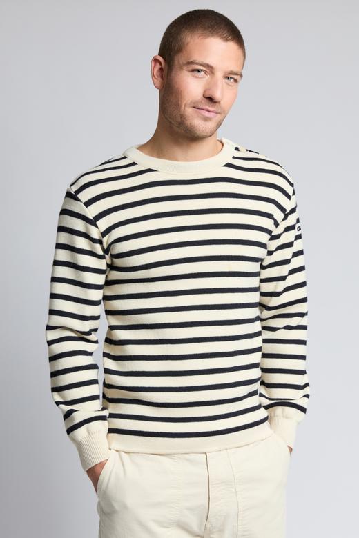 Gestreifter Pullover im Marine-Stil „Fouesnant“ - aus Wolle