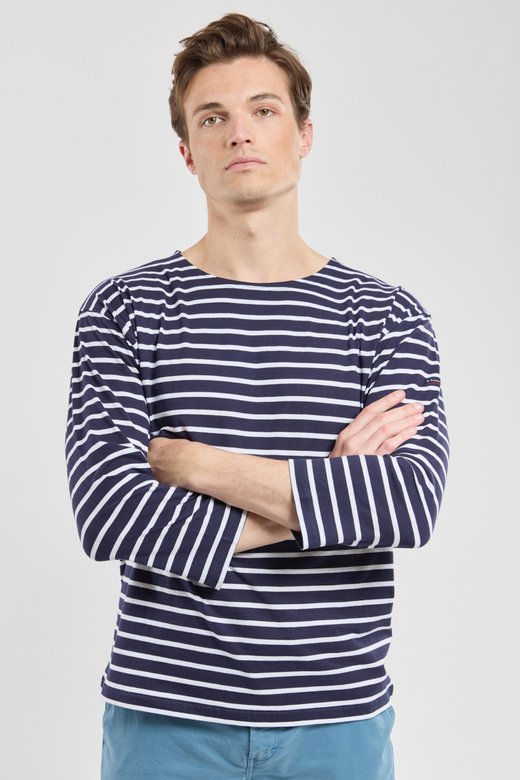 Shirt im Marine-Stil „Beg Meil“ - aus leichter Baumwolle