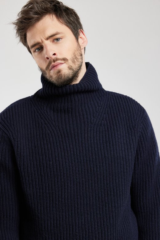 Pullover mit Stehkragen - Wolle