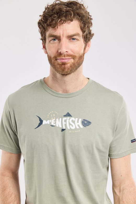 T-Shirt „m'en fish“ – leichte Baumwolle 