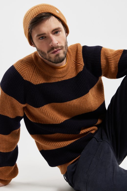 Gestreifter Pullover - lambswool