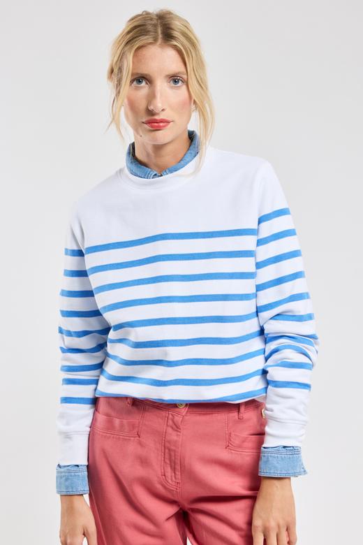 Gestreiftes Sweatshirt – dicke Baumwolle