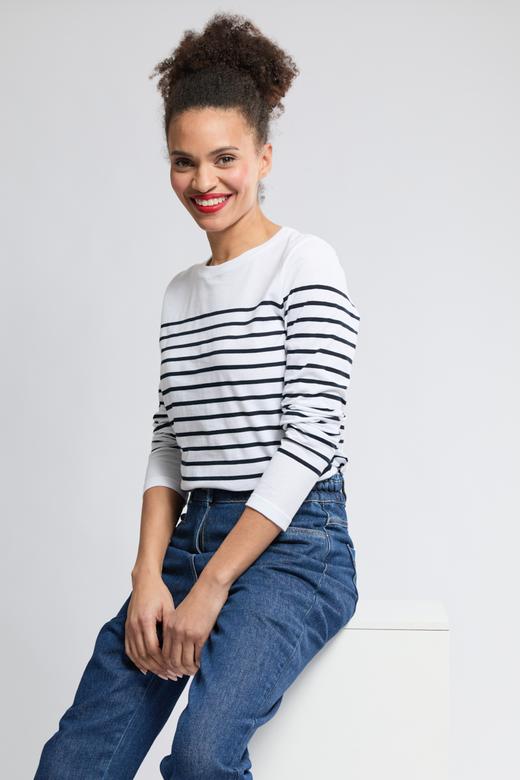 Shirt im Marine-Stil  - aus leichter Baumwolle