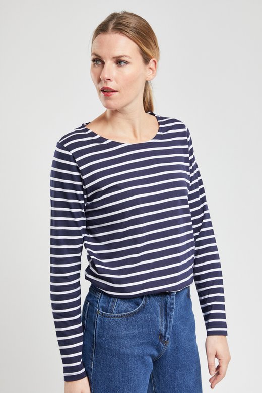 Shirt im Marine-Stil - aus leichte Baumwolle