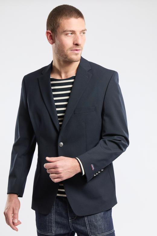 Blazer aus Polyester, Wolle und Elasthan