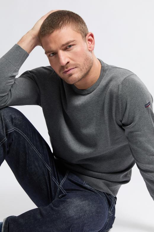 Pullover mit Rundhalsausschnitt „Carantec  - aus Baumwolle