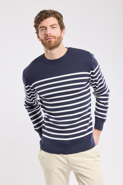 Pullover im Marine-Stil „Groix  - aus Baumwolle